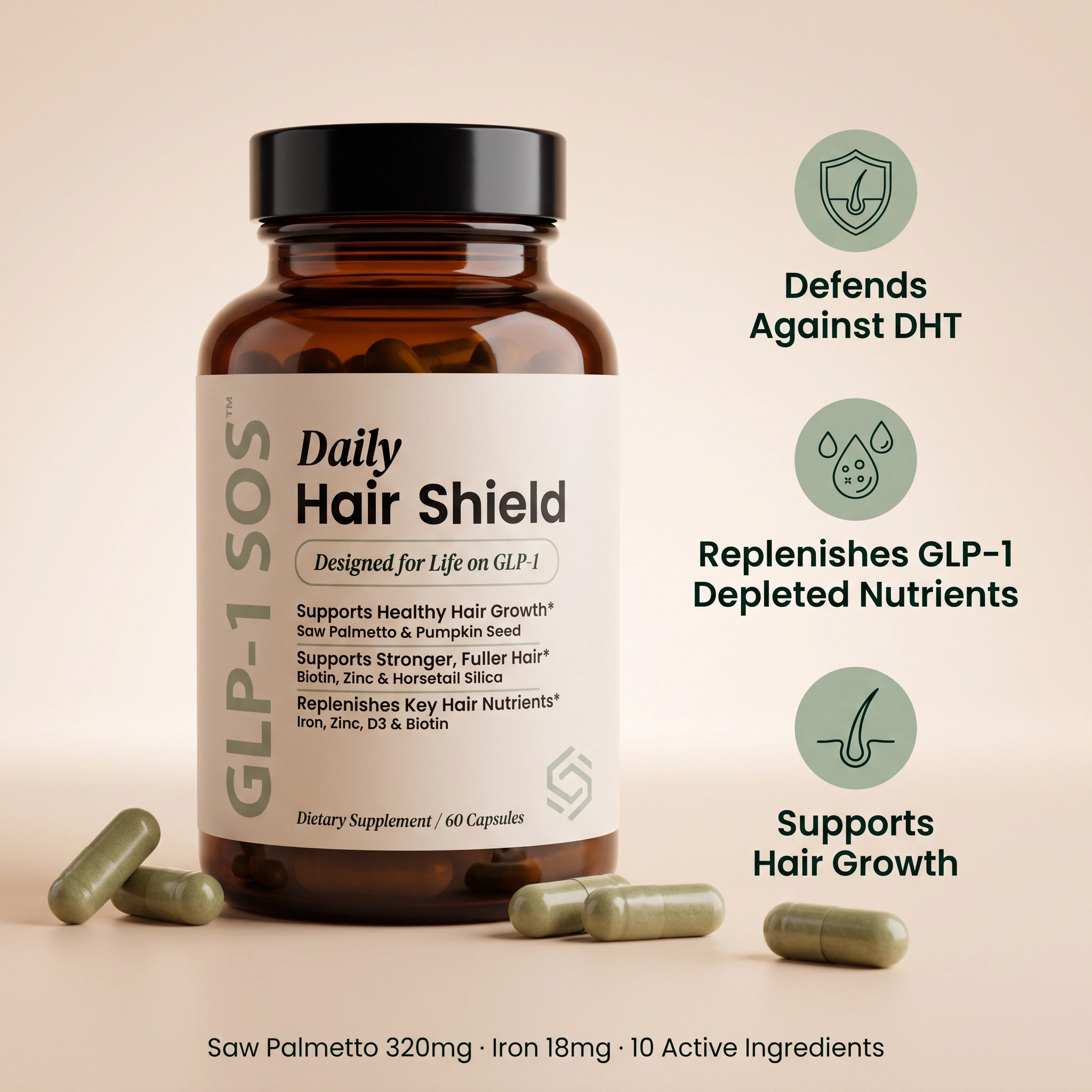 GLP-1 SOS™ Hair Shield — Keep the Weight Loss AND Your Hair