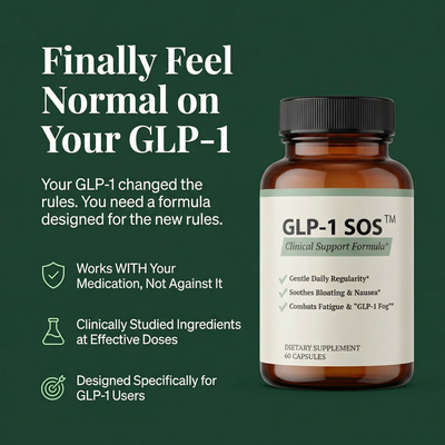 GLP-1 SOS™ Support Capsules — Gentle Relief for Constipation, Sulphur Burps & Fatigue on Ozempic®, Wegovy® & Mounjaro®