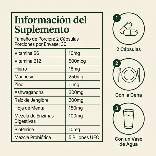 Cápsulas de apoyo al GLP-1: alivio estomacal + apoyo energético para usuarios de medicamentos con GLP-1