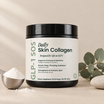 GLP-1 SOS™ Daily Skin Collagen tub — Designed for Life on GLP-1, 30 servings, Net Wt. 165 g