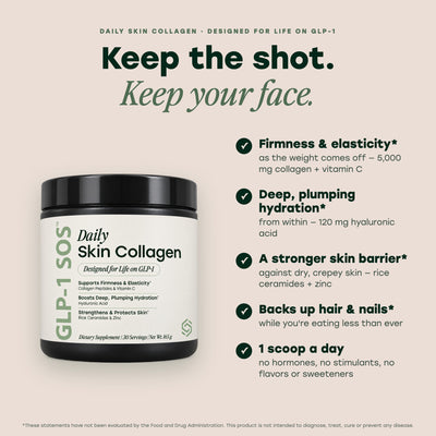 Keep the shot. Keep your face. — firmness, hydration, skin barrier, hair and nails support