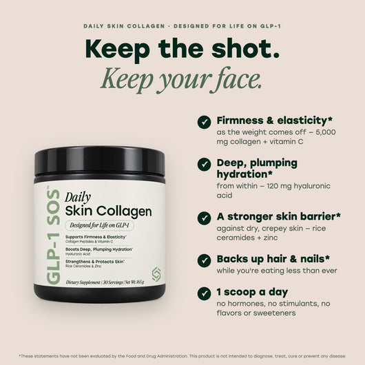 Keep the shot. Keep your face. — firmness, hydration, skin barrier, hair and nails support